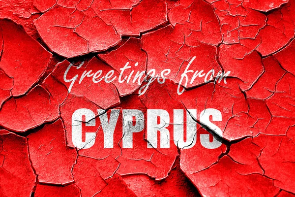 Grunge agrietado saludos de cyprus — Foto de Stock