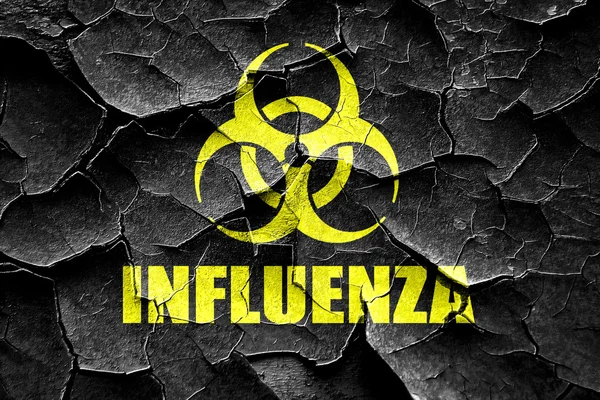 Grunge cracked Influenza virus concept background