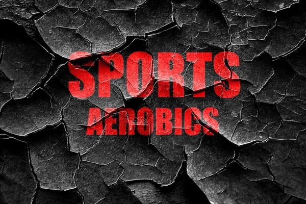 Grunge cracked sports aerobics sign background — Stock Photo, Image