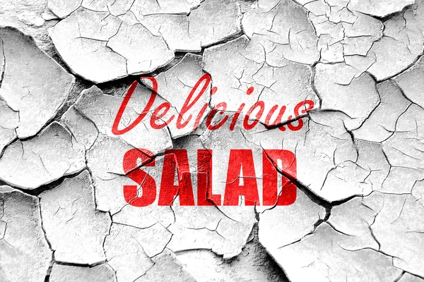 Grunge gebarsten heerlijke salade teken — Stockfoto