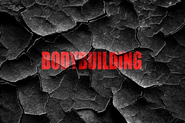Grunge gebarsten bodybuilding teken achtergrond — Stockfoto