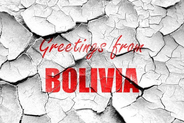 Grunge cracking Saluti da bolivia — Foto Stock