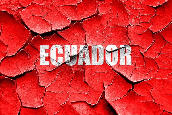 Grunge cracked Greetings from ecuador — Stock Photo, Image