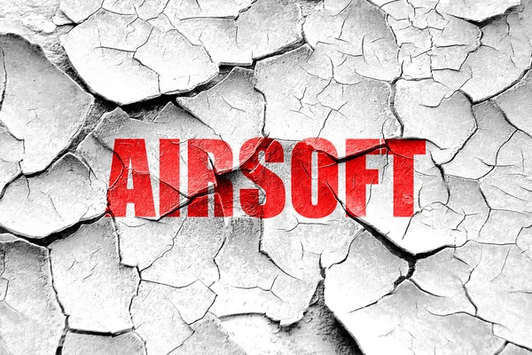 Grunge cracked airsoft sign background — Stock Photo, Image