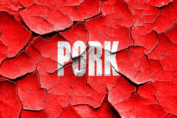Grunge gebarsten heerlijke varkensvlees tekenen — Stockfoto