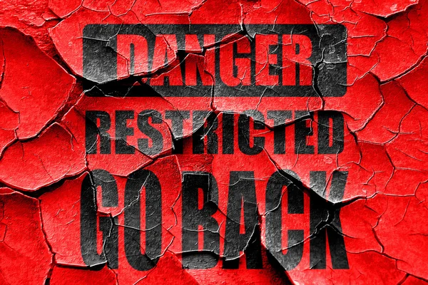 Grunge cracked Go back sign — Stock Photo, Image