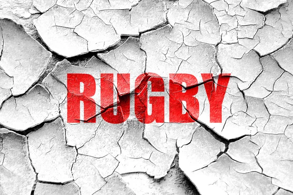 Grunge cracked rugby sign background — Stock Photo, Image