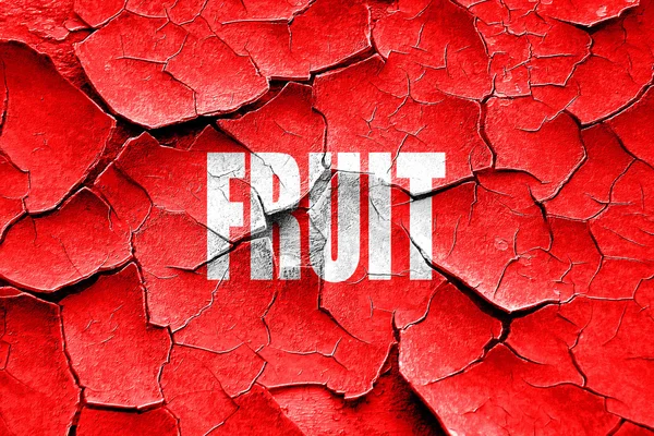 Grunge repedt ízletes gyümölcsöt jele — Stock Fotó