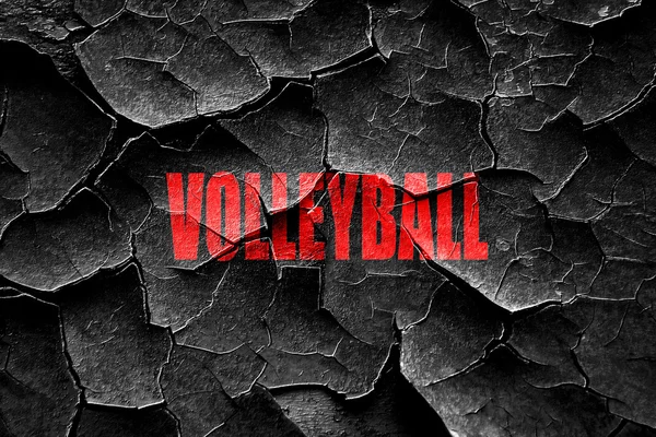 Grunge cracked volleyball sign background — Stock Photo, Image