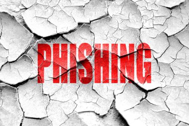 Grunge phishing dolandırıcılık arka plan kırık