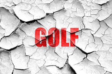 Grunge golf işareti arka plan kırık