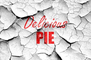 Grunge lezzetli pasta işareti kırık