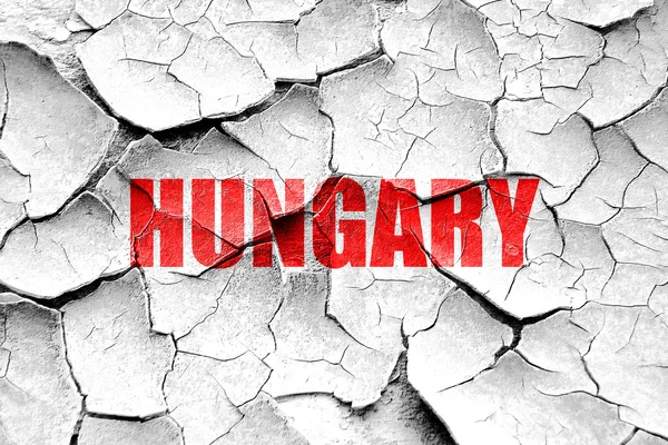 Grunge agrietado saludos de hungary — Foto de Stock