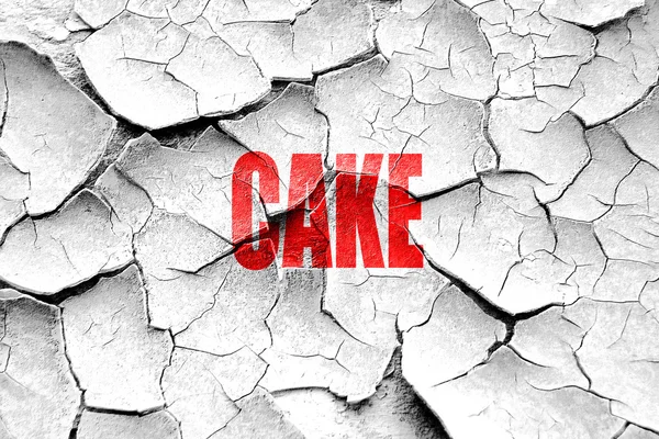 Grunge gebarsten heerlijke taart teken — Stockfoto