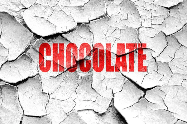 Grunge cracking delizioso segno di cioccolato — Foto Stock