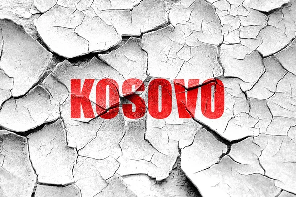 Grunge knackte Grüße aus Kosowo — Stockfoto
