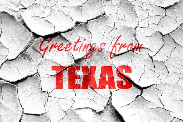 Grunge selamlar Teksas'tan kırık. — Stok fotoğraf