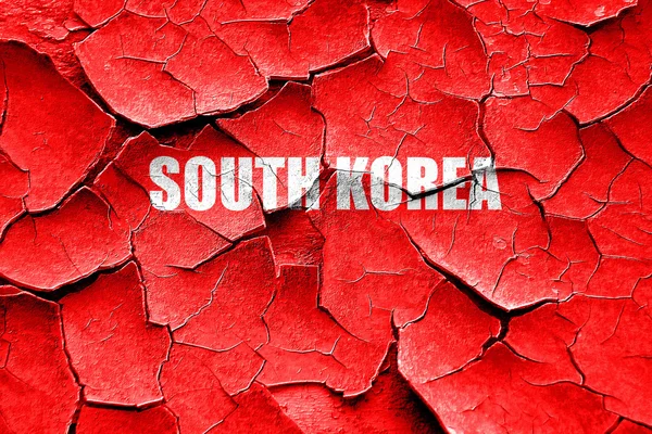 Grunge popraskané pozdravy z Jižní Koreje — Stock fotografie