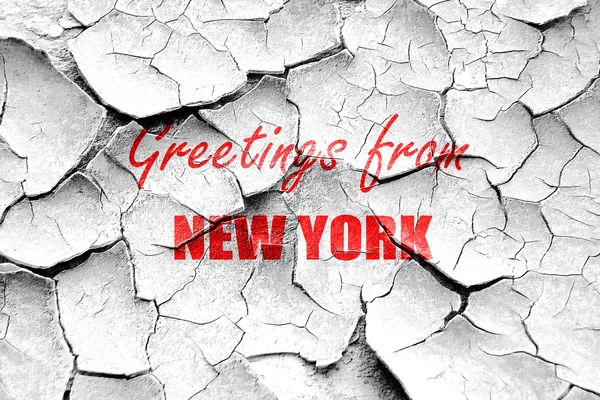 Grunge fissuré Salutations de New York — Photo