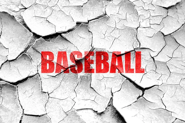 Grunge cracked baseball sign background — Stock Photo, Image