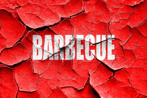 Grunge gebarsten heerlijke barbecua teken — Stockfoto
