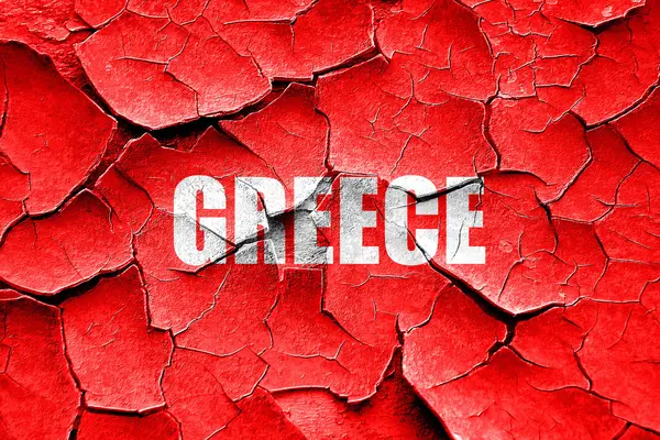 Grunge agrietado Saludos de Grecia — Foto de Stock