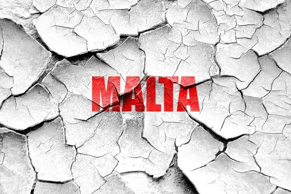 Grunge knackte Grüße aus Malta — Stockfoto