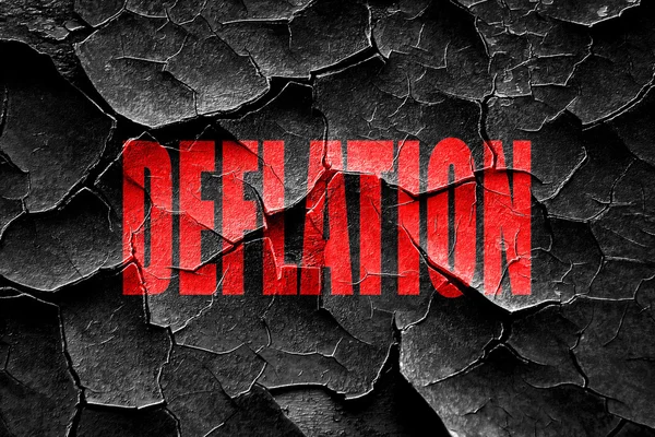 Grunge cracked Deflation sign background — Stock Photo, Image