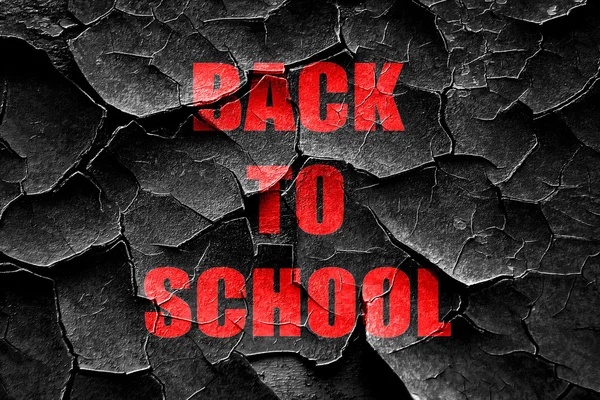 Grunge cracked back to school sign — Stock Photo, Image