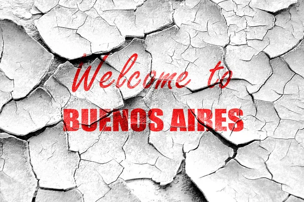Grunge ραγισμένα καλωσόρισμα προς Μπουένος Άιρες — Φωτογραφία Αρχείου