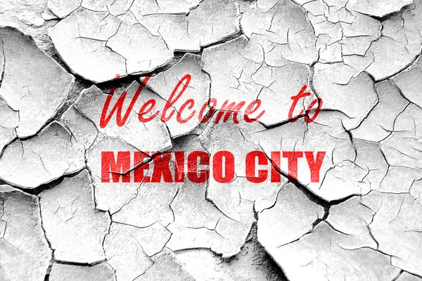 Grunge cracked Welcome to mexico city — Stock Photo, Image