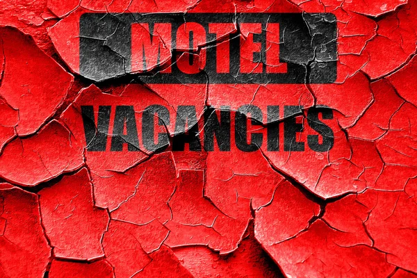 Grunge rachado Sinal de vaga para motel — Fotografia de Stock