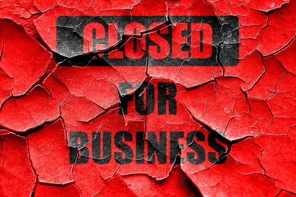 Grunge geknackt für Geschäfte geschlossen — Stockfoto