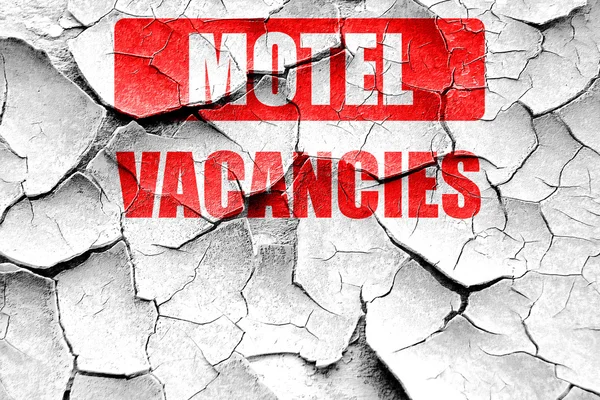 Grunge agrietado signo de vacante para motel — Foto de Stock