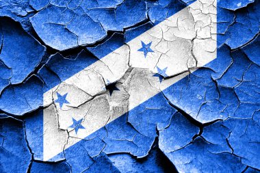 Grunge Honduras bayrağı kırık