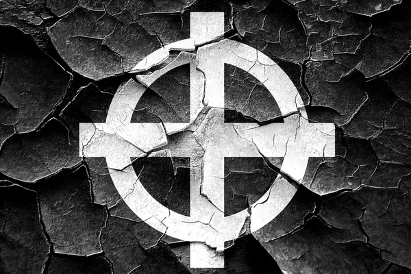 Grunge gebarsten Keltisch kruis-vertegenwoordiging — Stockfoto