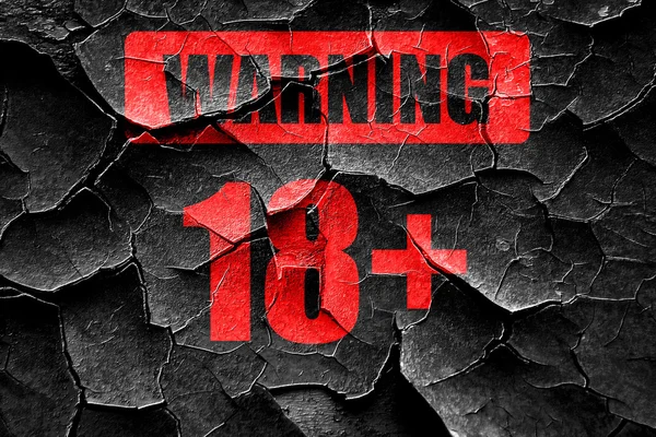Grunge cracked 18 plus sign — Stock Photo, Image