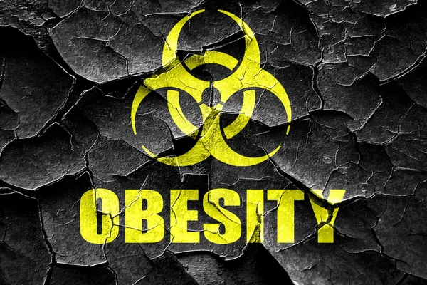 Grunge cracked Obesity concept background — Stock Photo, Image