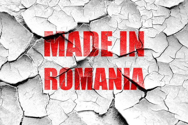 Grunge rachado Feito na Romênia — Fotografia de Stock