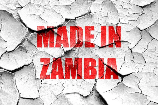 Grunge agrietado Hecho en zambia —  Fotos de Stock