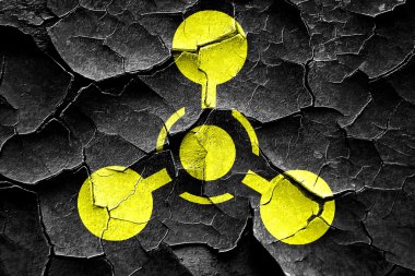 Grunge cracked Chemical weapon sign clipart