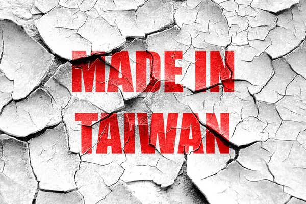 Grunge gebarsten Made in taiwan — Stockfoto