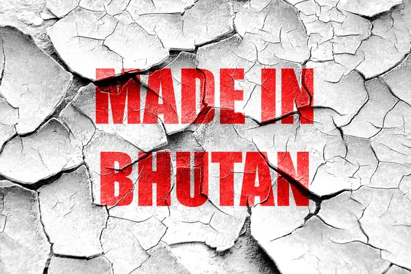 Grunge agrietado Hecho en Bután —  Fotos de Stock
