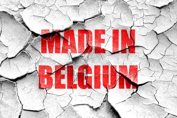 Grunge agrietado Hecho en Bélgica — Foto de Stock