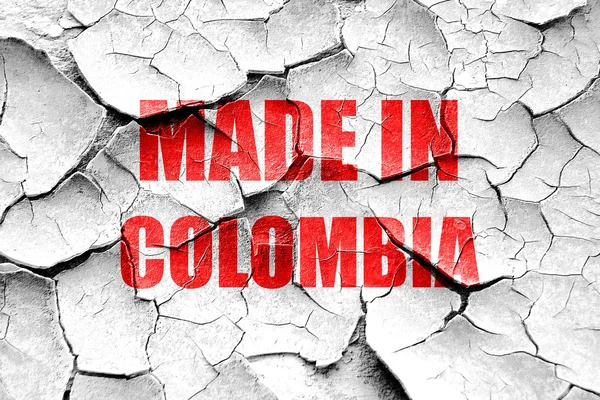 Grunge cracked made in colombia — Stockfoto