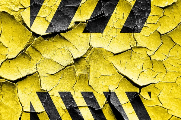 Grunge pęknięty czarny i żółty zagrożenia paski — Zdjęcie stockowe