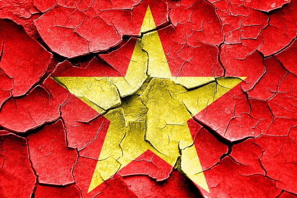 Ilustracja krakowanych komunistycznej znak kolory czerwony i żółty — Zdjęcie stockowe