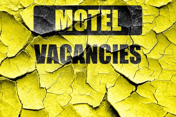 Grunge rachado Sinal de vaga para motel — Fotografia de Stock