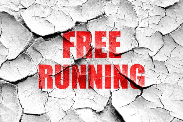 Grunge треснул бесплатный бег знак фона — стоковое фото