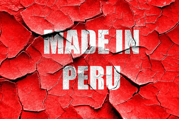 Grunge cracked Made in peru — Stock Photo, Image